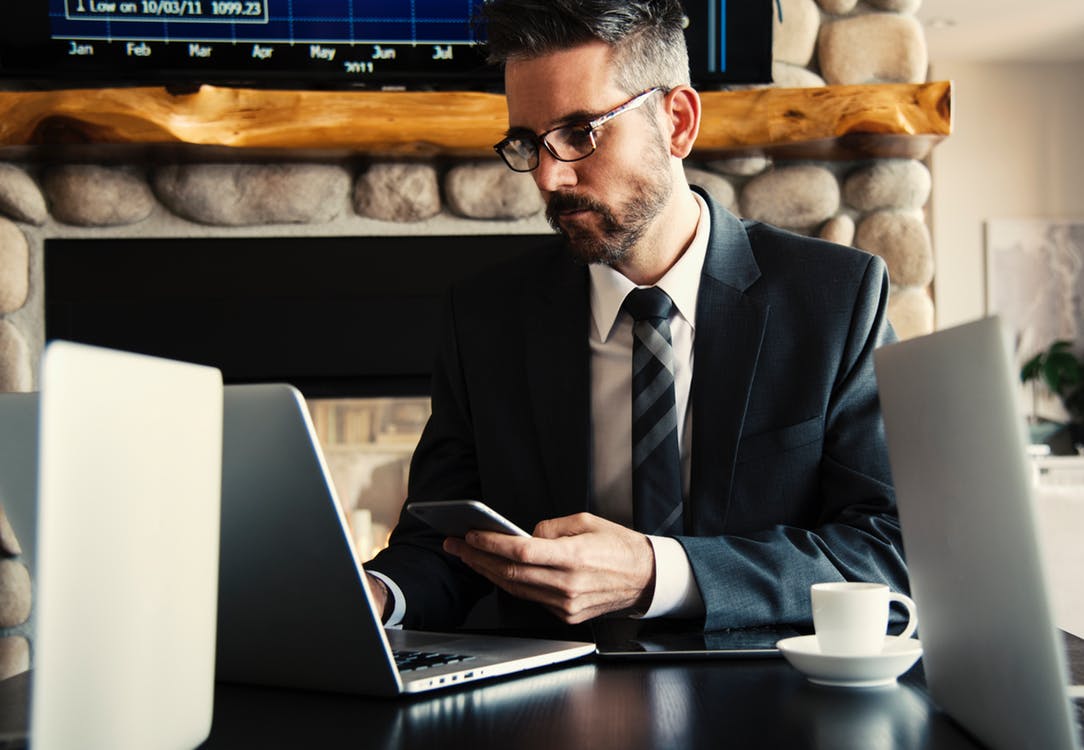 Man working on computer